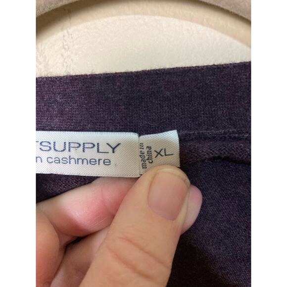 Suit Supply Button Up Cardigan Purple Cotton Cashmere‎ Blend Size XL - Picture 6 of 9